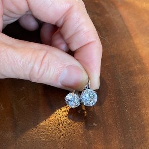 Konplatt clear crystal earrings.